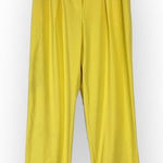 Tanya Taylor Tyler Pants Women's 4 Yellow High Waisted Pleated Tapered Photo 0