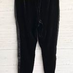 L'Agence L’agence Black Velvet Pants Satin Stripe Photo 4