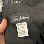 La Femme 29772 Black Floral Embroidered Gown 8 Photo 5