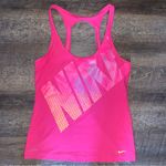 Nike  Dri-Fit Pink/Yellow Tank Top with Built in Bra Women’s Size Medium Photo 0