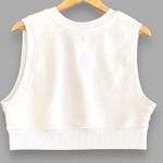 H&M NWT Divided V-Neck Cropped Sweater Vest Women's Size Small White Photo 10