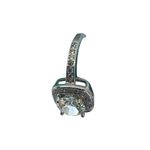 Solid Silver 1.0ct Moissanite Halo Ring Size 6 Photo 4