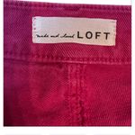Loft Kick Crop Fuchsia Pink Raw Hem Stretch Denim Jeans Size 28/6 Photo 3