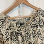 Saint Tropez West Linen Floral Dotted Cream Black Off Shoulder Peplum Blouse Top Photo 3