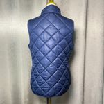 Kate Spade New York Quilted Puffer Vest Navy Blue Full Zip Pockets Womens M Photo 2
