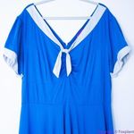 Unique Vintage Unique‎ Vintage Gwynnie Bee Contrast Trim Blue Dress, 4X Photo 4