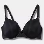 Torrid Plus Size Perfect T-Shirt Bra Solid Black Bow w/ Cutout Underwire 44DDD Photo 3