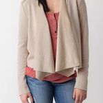 BKE Beige Open Front Draped Jacket Flyaway Cardigan RED BY Sz XS Photo 0