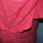 Knox Rose Womens Red Tiered Boho Dress Ruffle Flutter Sleeve Peasant Crochet S Photo 4