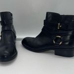 Lauren Ralph Lauren Margo Black Leather Zip Ankle Boots Size 6.5 Photo 0