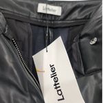 Lattelier Black Faux Leather Wide Leg Pants Women’s Size M Size M Photo 7