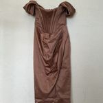 House Of CB House of CB Toffee Loretta Dress brown corset satin dress boned size M NWOT Photo 3