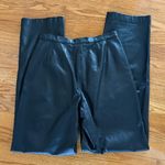 Mix It Vintage Black Leather Pants High Rise Straight Leg Size 6 Photo 2