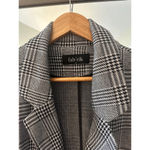 fab'rik  Open Front Row Gilmore Plaid Coat , Gray, S Photo 3