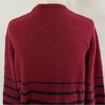 Fortune + Ivy New Striped Open Front Long Cardigan Red Black Size Small Photo 9