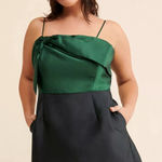 Hutch  Serena Bow A-Line Mini‎ Dress Green Size 18W Photo 0