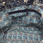 Mary Maxim Elegant Blue Quilted Tote Bag with Paisley Design Photo 3