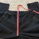 American Eagle  Ripped Mom High Rise Straight Jeans Black Size 4 Photo 5
