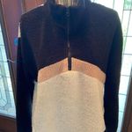 Colsie Winter warm long sleeve double fuzzy plush 1/4 zip pullover Top block Top Photo 0