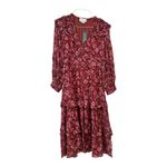 Sachin + Babi  Ronnie Long Sleeve Pink Pleated Tie Front Midi Dress NWT Photo 3