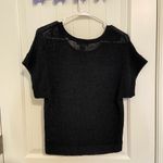 EUC WDNY women’s solid black loosely woven cuffed sleeve sweater large Photo 3