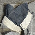 Gap Womens Trench Coat M Medium Blue Cotton Coat Photo 9