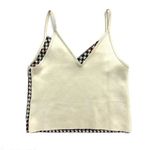 ZARA Basic Houndstooth Crop Cami | Size S Photo 1