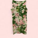 Talbots Adorable cotton canvas textured floral sheath dress notch collar midi Photo 2