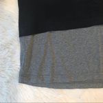 Nicole Miller  100% Silk Long Sleeve Top V-Neck‎ Color Block Black Gray Size XS Photo 6