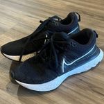 Nike Infinity React Run Flyknit Shoes - Black Photo 0