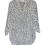 Lush Clothing Lush Women's Sz S Warren Blouse V Neck Animal Print 3/4 Sleeve Ruched A69 Photo 0