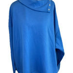 Simply Vera, Vera Wang Plus Size Simply Vera Vera Wang Sweater Size 3X Blue Snap Mock Neck Top NWT Photo 0