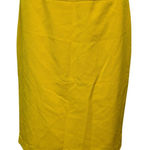 Tahari Skirt Womens 6 Bright Yellow Pencil Skirt Casual Business Office Preppy Photo 0