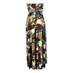 Neiman Marcus Vintage 60s/70s MOD Brown Abstract Maxi Dress Gown w/Wrap Shawl XS Photo 7