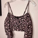 AQUA NWT  Chic Floral Print Spaghetti Strap Crop Top. Size M Photo 1