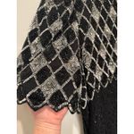 Laurence Kazar 1980s Lawrence Kazar New York Black Silk Beaded Evening Gown 3X Photo 8