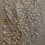 Vintage Fully Beaded Sequin Size Medium Lined Wool Cropped Tank Top Silver Photo 6