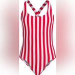 Lands' End  Stripe Chlorine Resistant X-Back One Piece Swimsuit Plus Size 18 NWT Photo 12