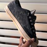 P448 Black Sparkly Cheetah Print  Sneakers Photo 2