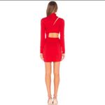H:ours Revolve  Red Malena Mesh Side Cut Bodycon Dress Photo 2