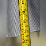 Anthropologie Maeve  blue Smocked Pinstripe Open Shoulder Top long sleeve XL Photo 5