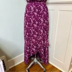 White House | Black Market  Hi Low Maxi Dress Purple Floral Ruffle Sundress Size 4 Photo 5