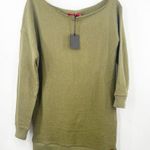 n:philanthropy Lucia Dress Olive Green Off the Shoulder Sweatshirt Small NWT Photo 0