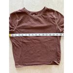 Hollister Womens Size M Brown Crop Top Fitted T-Shirt Contrast Stitching Casual Photo 4