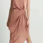EXPRESS  NWT Women’s Strapless Brown‎ Asymmetrical Hem Mini Dress Size M Photo 0