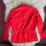 ‘70s polyester 2 piece coordinating set skirt set bright red Size 4 Photo 3