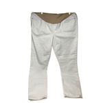 Loft  Maternity White Jeans Size 14M‎ – Over-the-Belly Stretch Panel Pants (NWOT) Photo 1