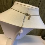 INC Black White Beaded Necklace Opera 33” Adjustable Gold Tone Photo 6