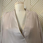 Reiss  Maja V-Neck Metallic Top‎ in Neutral Photo 3