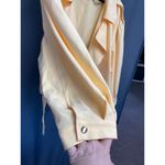 RyeGrass Cropped Jacket Women's 3X Yellow Side Tie Puff Sleeve Open Front B62 Photo 3